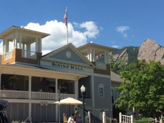 Chautauqua Dining Hall and Flatirons